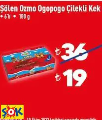 ŞÖLEN OZMO OGOPOGO ÇİLEKLİ KEK • 6’LI  •  180 G